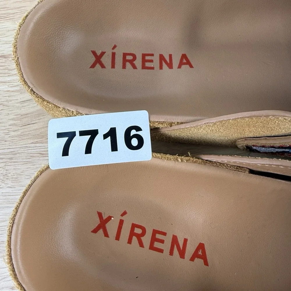 Xirena Suede Beaded Moc Mule Womens 36 Tan Slip-On Comfort Shoe $285 - Picture 9 of 10